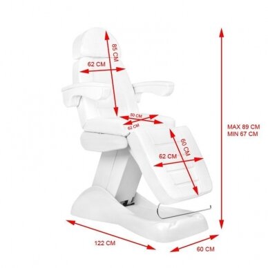 Kosmetologinis elektrinis krėslas-lova LUX 4M 10