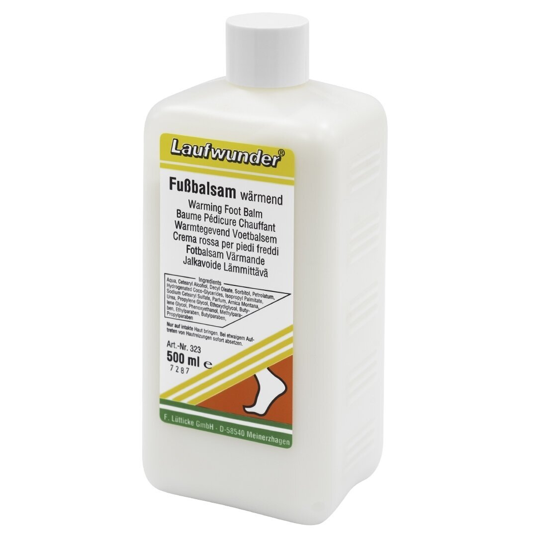 Laufwunder Fussbalsam Warmend, šildomasis pėdų balzamas, 500 ml (be dozatoriaus) 1 Laufwunder Fussbalsam Warmend, šildomasis pėdų balzamas, 500 ml (be dozatoriaus) 1