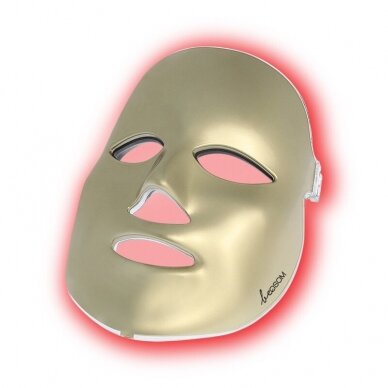 LED šviesos terapijos kaukė veidui Be OSOM, fotodinaminė šviesos terapija, auksinės sp.