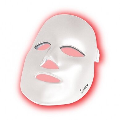 LED šviesos terapijos kaukė veidui Be OSOM, fotodinaminė šviesos terapija, baltos sp.