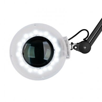 Lempa su padidinamuoju stiklu + stovas S5 LED, juodos sp. 2