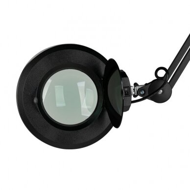 Lempa su padidinamuoju stiklu + stovas S5 LED, juodos sp. 3