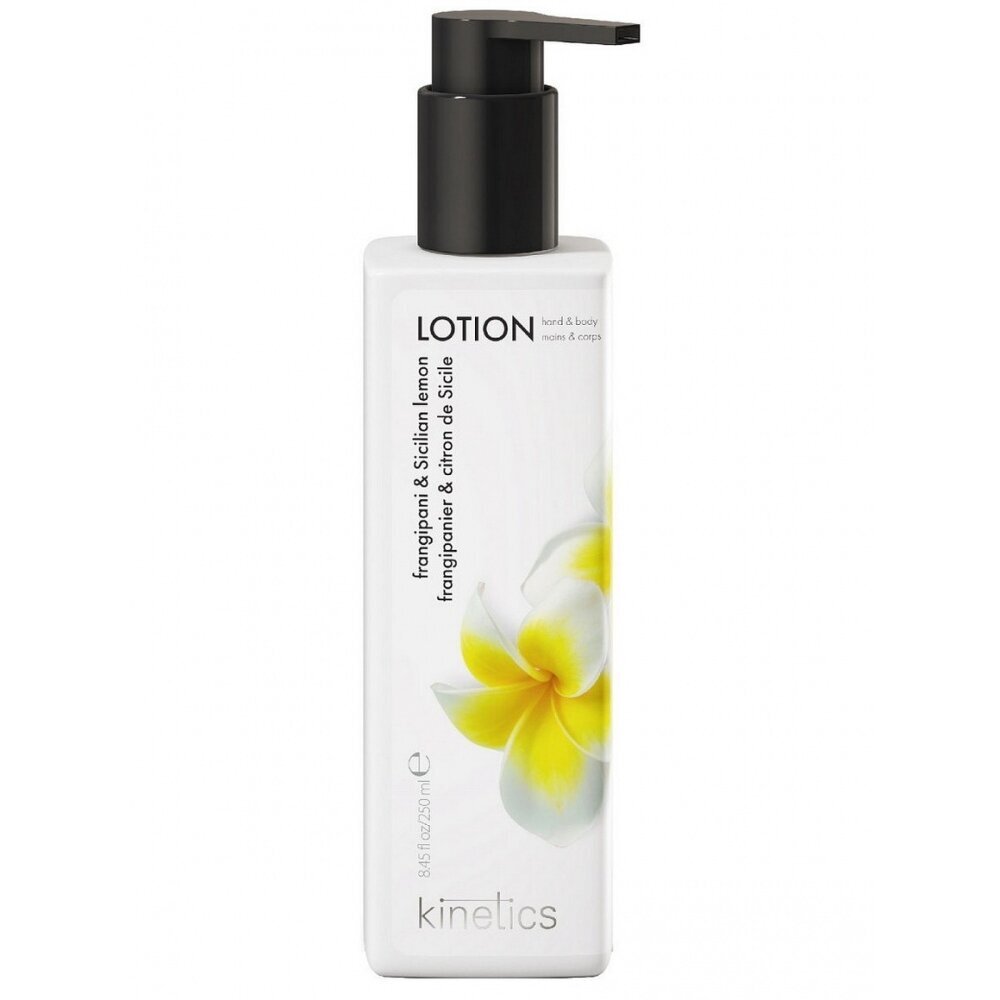 Nourishing hand and body lotion KINETICS Frangipani & Sicilian Lemon, 250 ml Nourishing hand and body lotion KINETICS Frangipani & Sicilian Lemon, 250 ml
