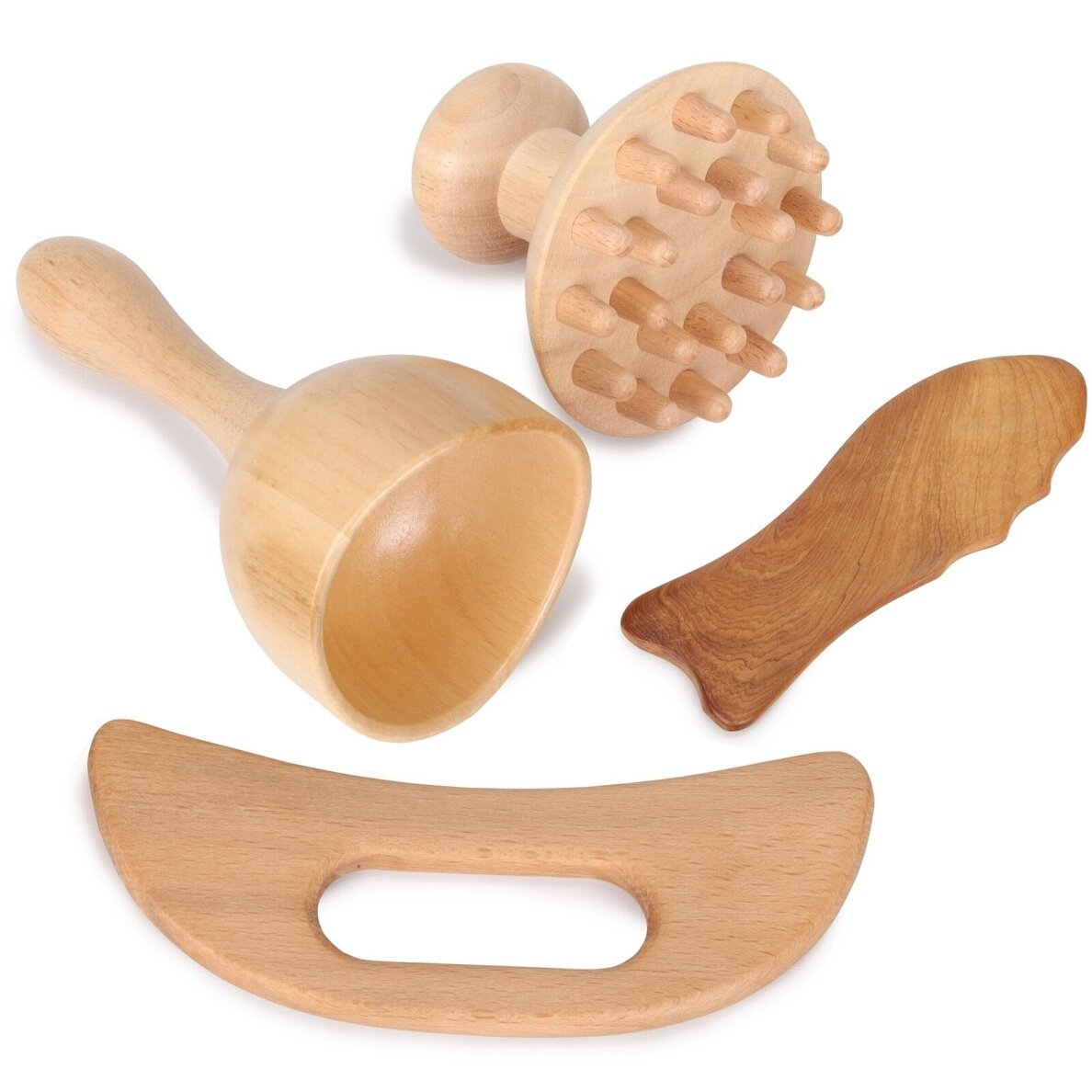 Wooden massage tool set 4pcs. Habys Wooden massage tool set 4pcs. Habys