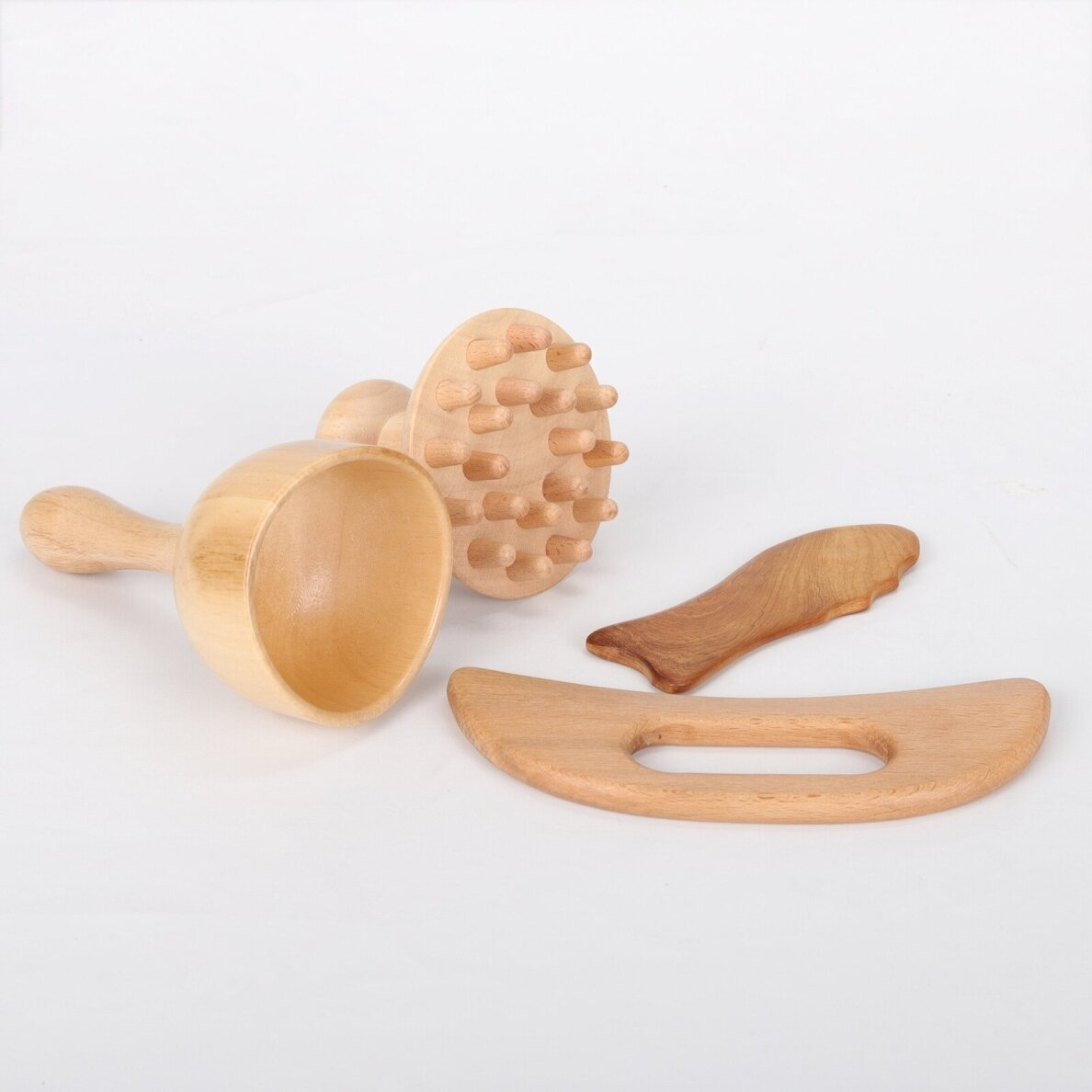 Wooden massage tool set 4pcs. Habys 7