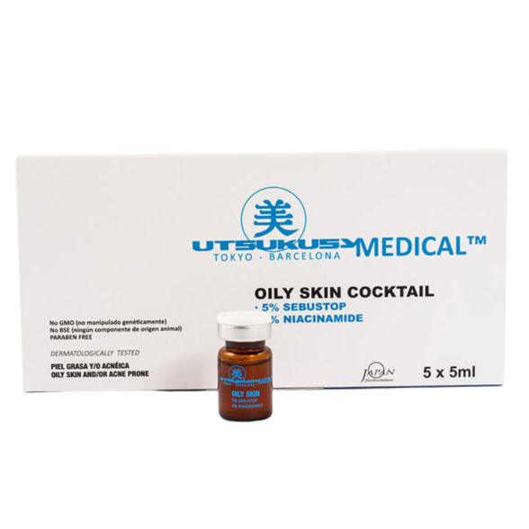 UTSUKUSY COCKTAIL serumas OILY SKIN, 5% Sebustop, 4% Niacinamidas, 1x5ml 1 UTSUKUSY COCKTAIL serumas OILY SKIN, 5% Sebustop, 4% Niacinamidas, 1x5ml 1