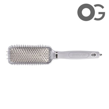 Olivia Garden Silver S plaukų šepetys su turmalino jonų technologija Olivia Garden Silver S plaukų šepetys su turmalino jonų technologija
