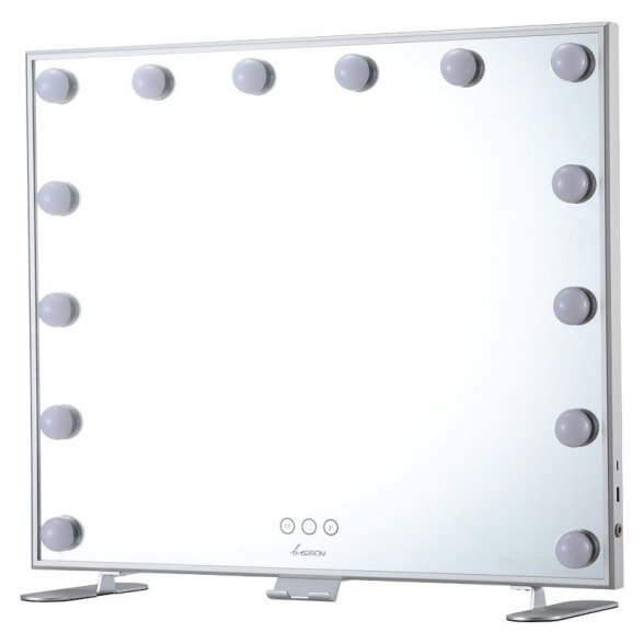 Standing/hanging mirror with lighting Be Osom, rectangular, white Standing/hanging mirror with lighting Be Osom, rectangular, white