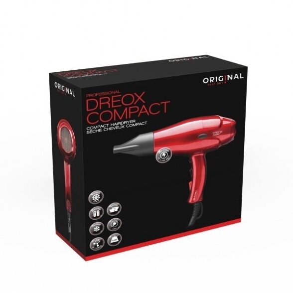 Фен DREOX COMPACT, 2000Вт, красный 2 Фен DREOX COMPACT, 2000Вт, красный 2