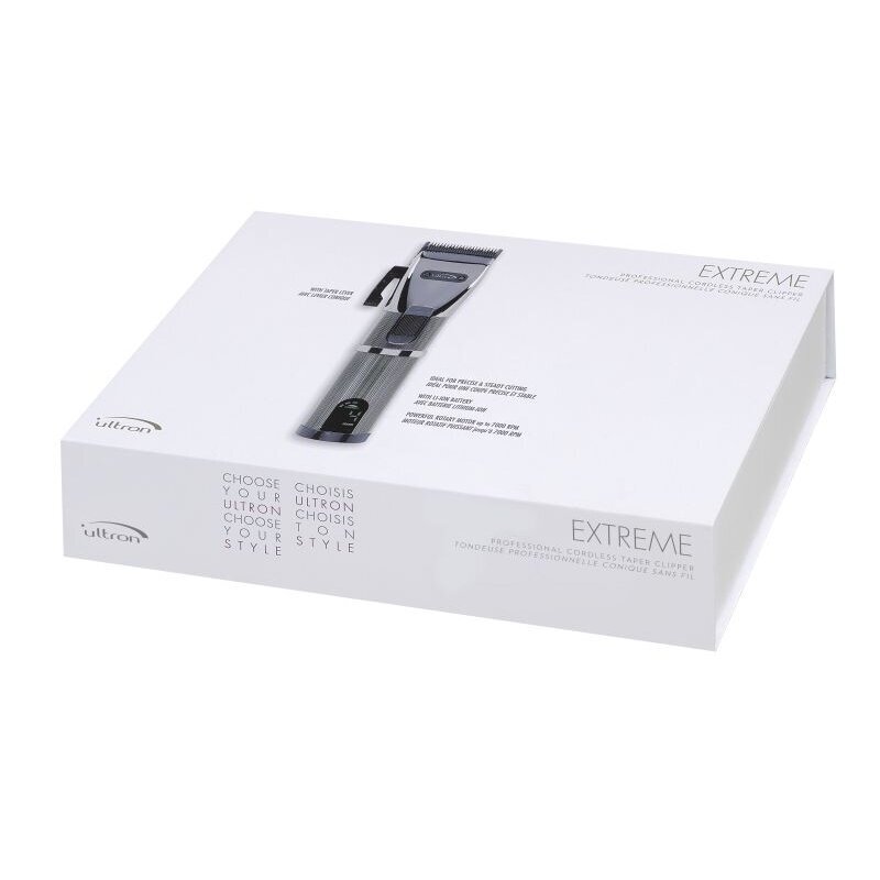 Plaukų kirpimo mašinėlė EXTREME TAPER CLIPPER, sidabrinės spalvos 11 Plaukų kirpimo mašinėlė EXTREME TAPER CLIPPER, sidabrinės spalvos 11