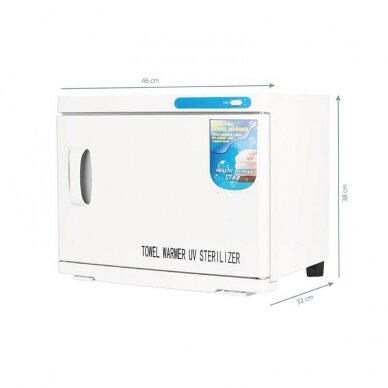 Rankšluosčių šildytuvas su sterilizatoriumi, UV-C 23L WHITE