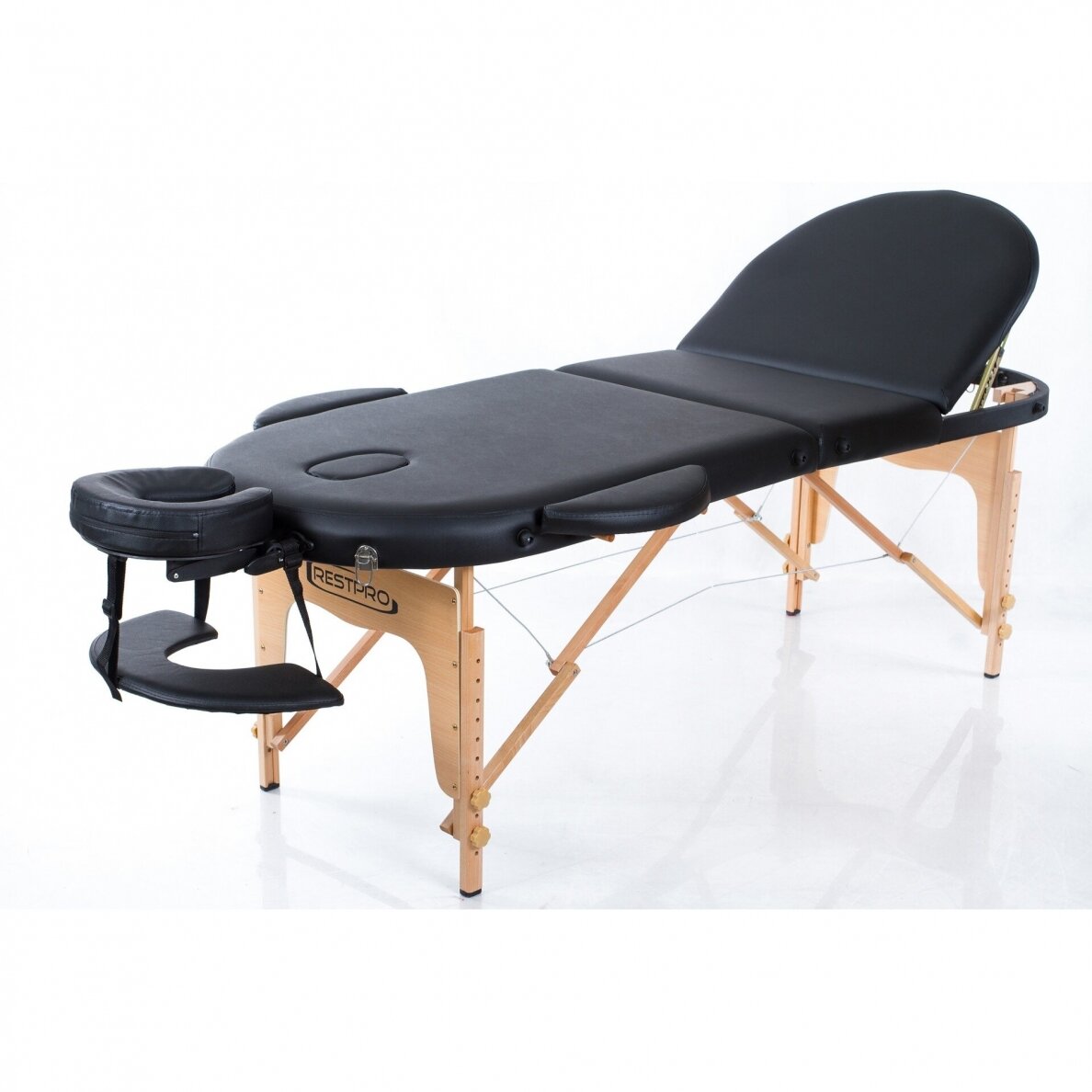 RESTPRO® Classic Oval 3 Black masažo stalas 1 RESTPRO® Classic Oval 3 Black masažo stalas 1
