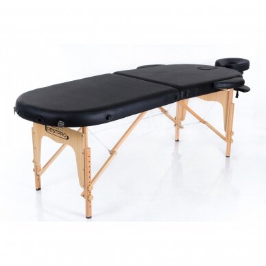 RESTPRO® Classic Oval 2 Black sulankstomas masažo stalas 1