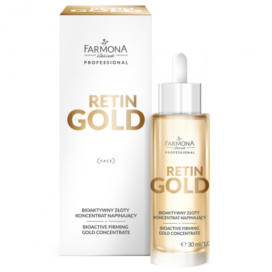 Farmona RETIN GOLD bioaktyvus stangrinantis koncentratas su auksu, 30 ml