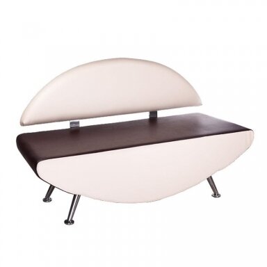 Salono laukiamojo sofa, BD-6710, kreminės/rudos sp. Salono laukiamojo sofa, BD-6710, kreminės/rudos sp.