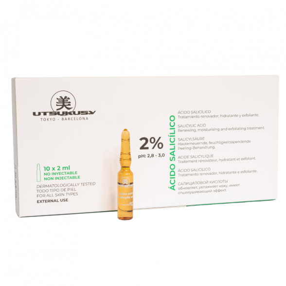 UTSUKUSY Salicylic acid ampoules p H: 2.8 - 3.0, 10x2ml UTSUKUSY Salicylic acid ampoules p H: 2.8 - 3.0, 10x2ml