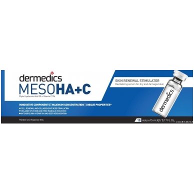 Serumas kapsulėje Dermedics Meso HA+C, 5 ml