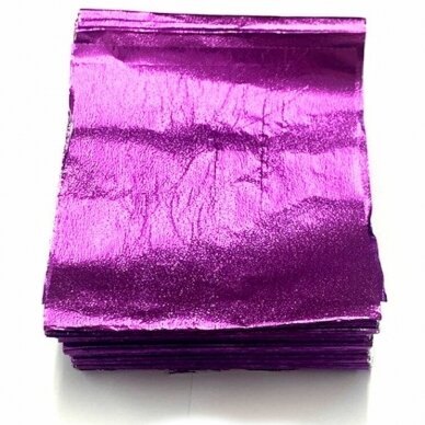 SIBEL ALUFOIL aliuminio folijos lapeliai su neslystančiu reljefu, 300vnt. 12cm x 27cm, violetinės sp.