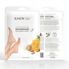 SUNEWmed+ kojinės/kaukė 1 vnt. FOOT MASK WITH SWEET ALMOND OIL AND ROYAL JELLY