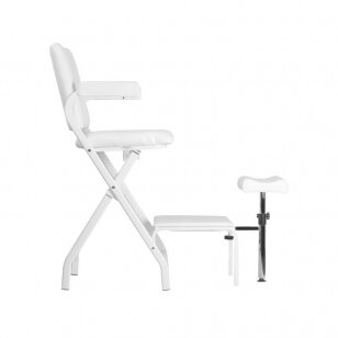 Sulankstoma kosmetologinė/pedikiūro kėdė P611, baltos sp.