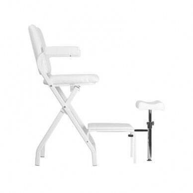 Sulankstoma kosmetologinė/pedikiūro kėdė P611, baltos sp.