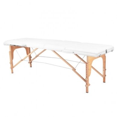 Sulankstomas 3 dalių masažo stalas, baltos sp.