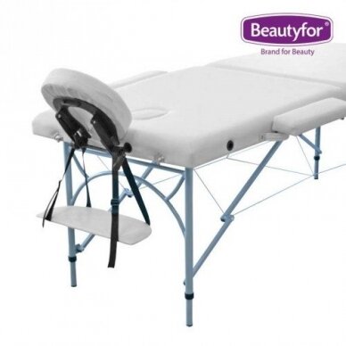 Sulankstomas masažo stalas su aliuminio rėmu FMA253K, 2 dalių,baltos sp. 1