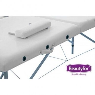 Sulankstomas masažo stalas su aliuminio rėmu FMA253K, 2 dalių,baltos sp. 2