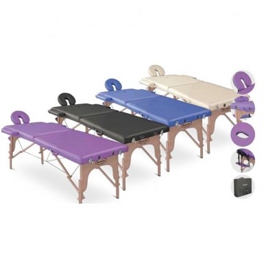 Sulankstomas masažo stalas su mediniu rėmu Beautyfor