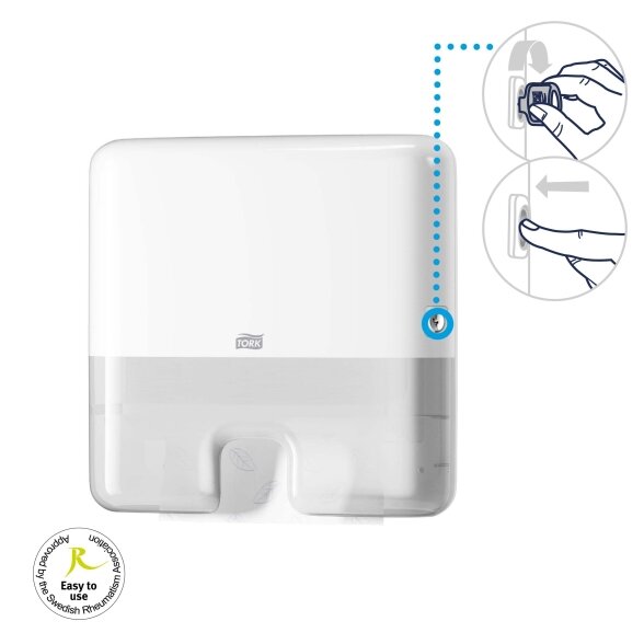 Tork Xpress® Multifold Мини-диспенсер для бумажных полотенец 1 Tork Xpress® Multifold Мини-диспенсер для бумажных полотенец 1