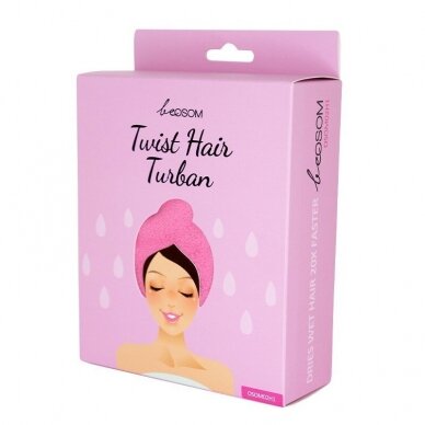 Turbanas plaukams be OSOM Twist Hair Turban, rausvos sp.