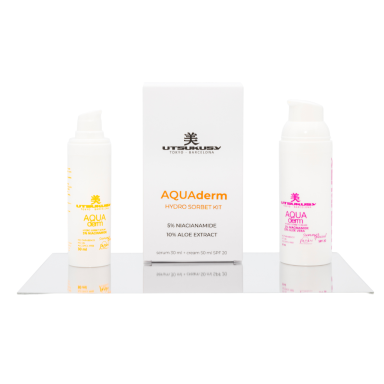 UTSUKUSY kasdienis odos priežiūros rinkinys Aqua Derm Hydro Sorbet UTSUKUSY kasdienis odos priežiūros rinkinys Aqua Derm Hydro Sorbet