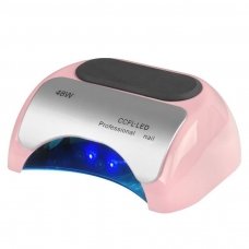 UV lempa nagams LED+CCFL 48W su laikmačiu ir sensoriumi, rožinės sp.