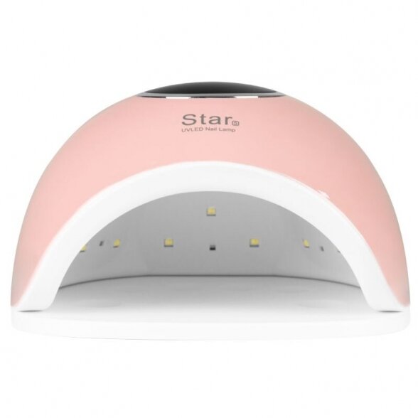 UV LED lempa nagams STAR 5, 48W, rausvos sp. 4 UV LED lempa nagams STAR 5, 48W, rausvos sp. 4