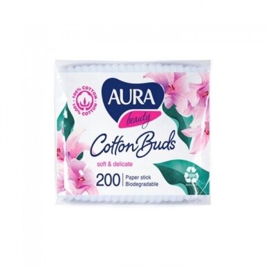 Ватные палочки в мягкой упаковке Aura Beauty 200 шт.