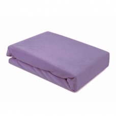 Veliurinė kosmetologinio gulto paklodė su guma 100 x 215 cm, violetinė
