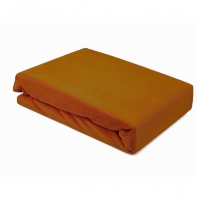 Veliurinė kosmetologinio gulto paklodė su guma 100 x 215 cm, raudona sp. 95
