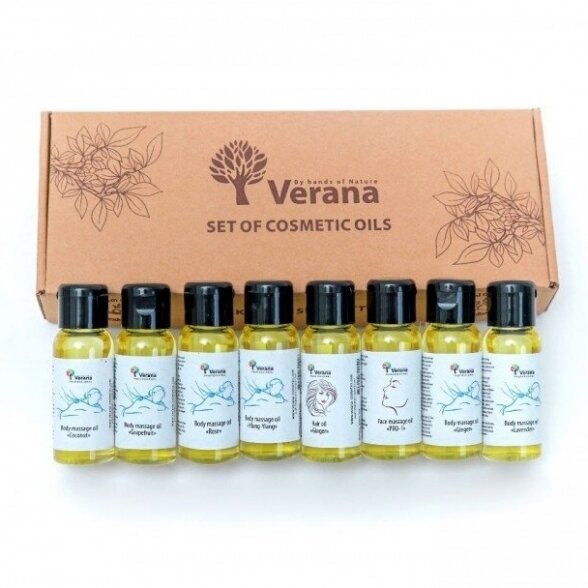 Verana masažo aliejų rinkinys 8 x 30ml Verana masažo aliejų rinkinys 8 x 30ml
