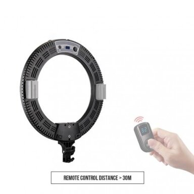 Vizažo lempa LED RING R60B, 60w su baterija ir pulteliu
