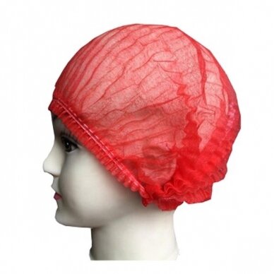 Vienkartinės gofruotos kepuraitės Charlotte, raudonos sp. 100 vnt.