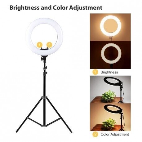 Vizažo lempa LED Ring R48B AC, 40W, Diametras 48 cm 4 Vizažo lempa LED Ring R48B AC, 40W, Diametras 48 cm 4
