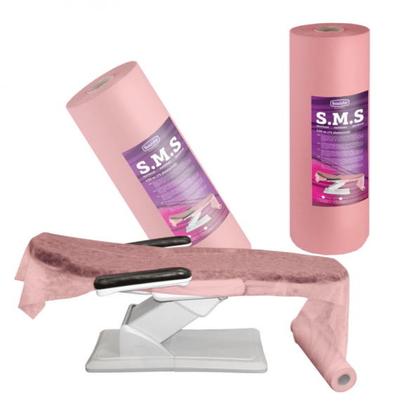 Disposable sheet (non-woven) 80cm x 150m, perforation every 2m, pink 1 Disposable sheet (non-woven) 80cm x 150m, perforation every 2m, pink 1