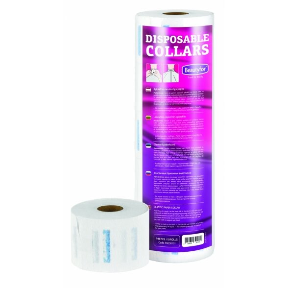 Disposable neck paper collars 100 pcs. in a roll, 5 pcs. pack Disposable neck paper collars 100 pcs. in a roll, 5 pcs. pack