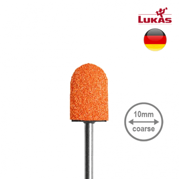 Vienkartiniai abrazyviniai antgaliai LUKAS SK PODO 10mm , 80grit. COARSE Vienkartiniai abrazyviniai antgaliai LUKAS SK PODO 10mm , 80grit. COARSE